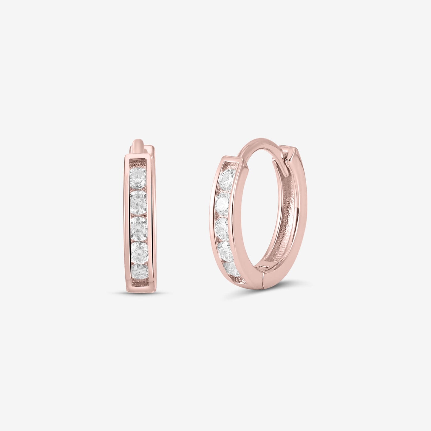 Rose Gold Huggie Earrings