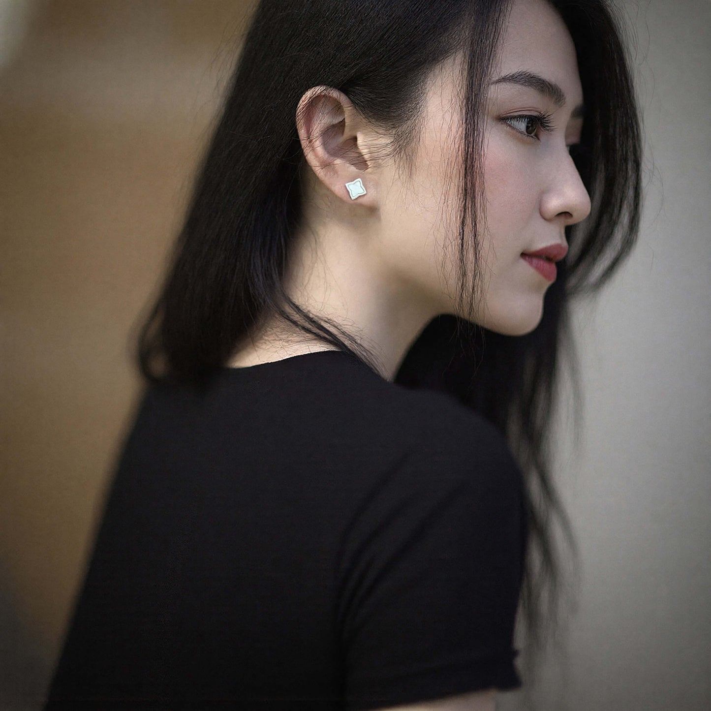 Rose Gold Creia Stud Earrings