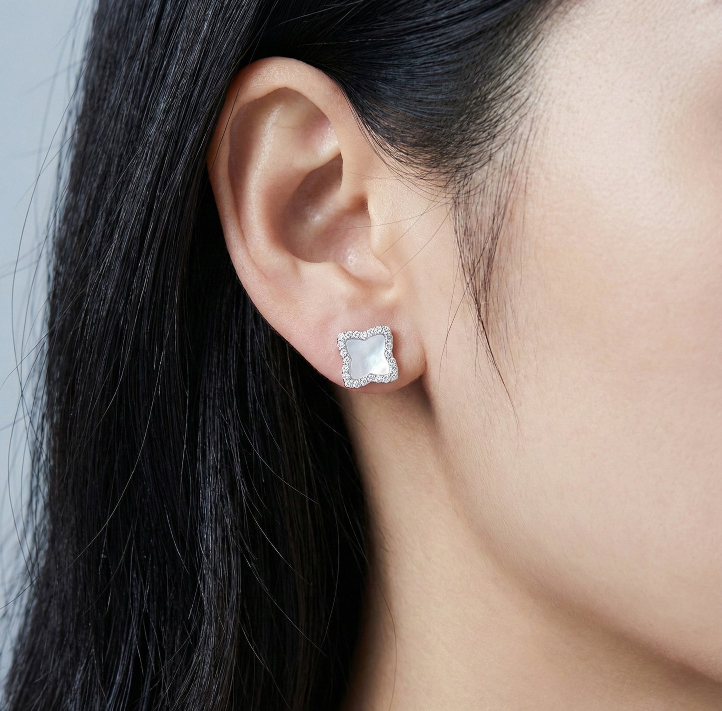 Silver Edea Stud Earrings