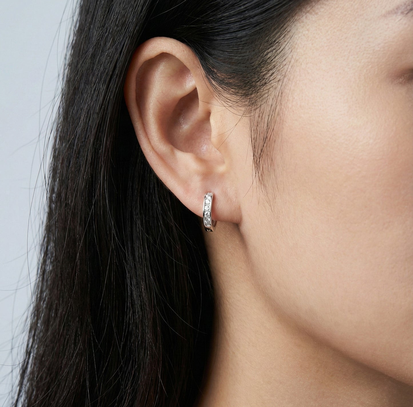 Rose Gold Huggie Earrings