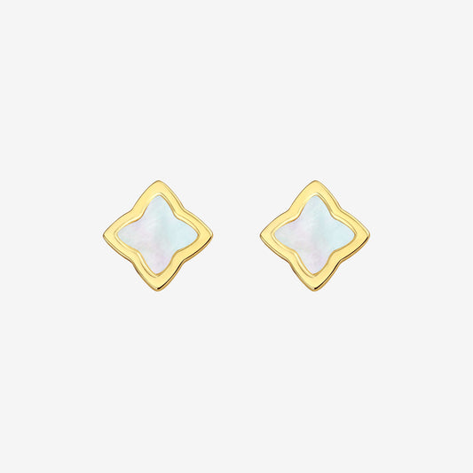 Gold Creia Stud Earrings