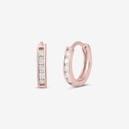 Rose Gold Huggie Earrings