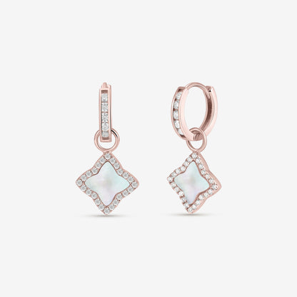 Rose Gold Flare Huggie Earrings