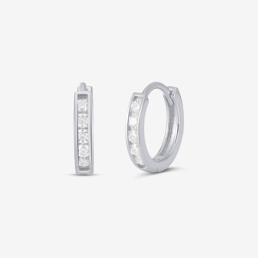 Silver Huggie Earrings