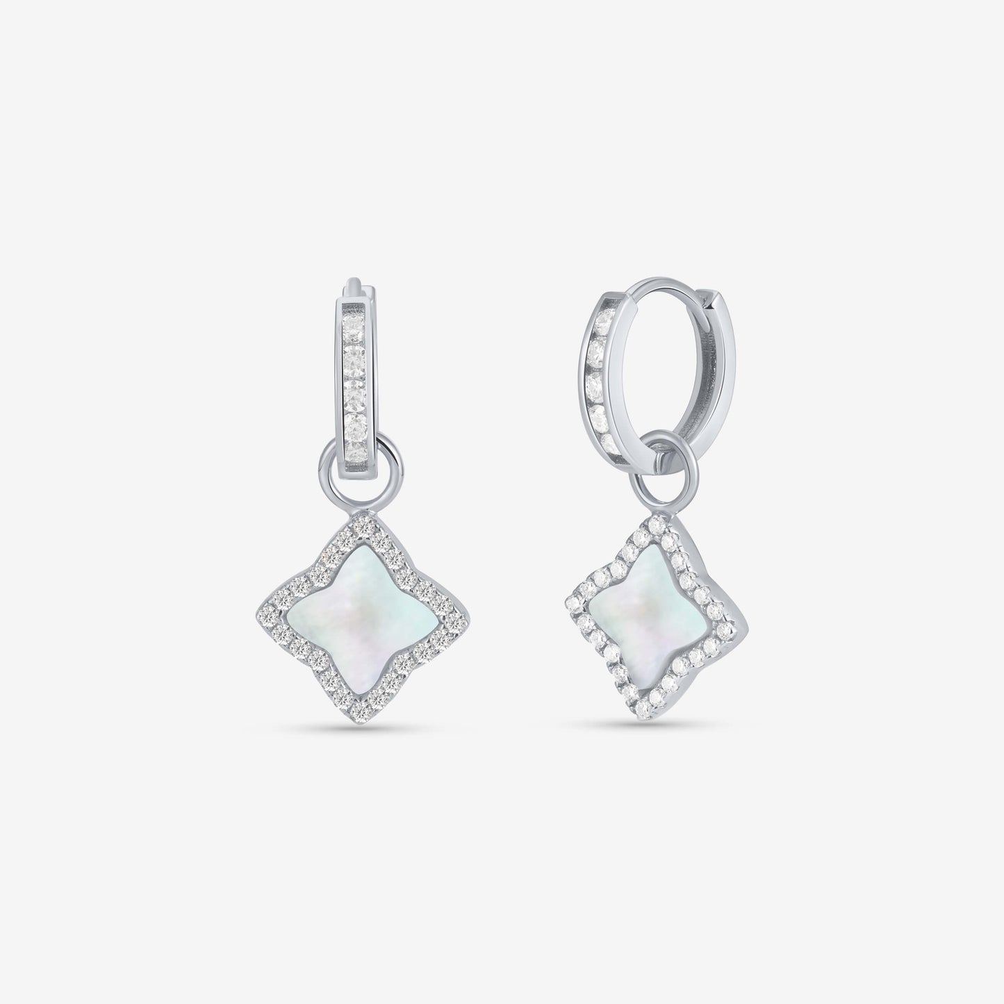 Silver Flare Huggie Earrings