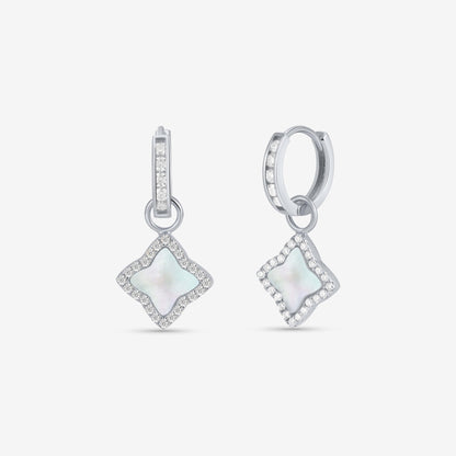 Silver Flare Huggie Earrings