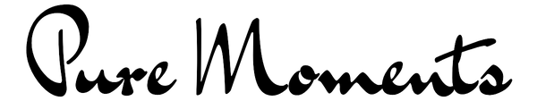 Text-based logo for Pure Moments, a minimalist demi-fine jewellery brand.