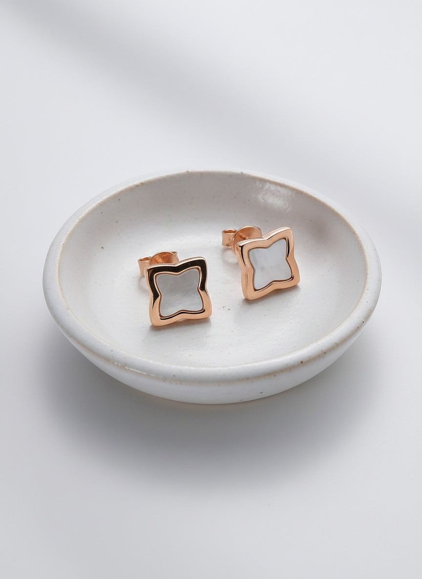 Rose Gold Creia Stud Earrings