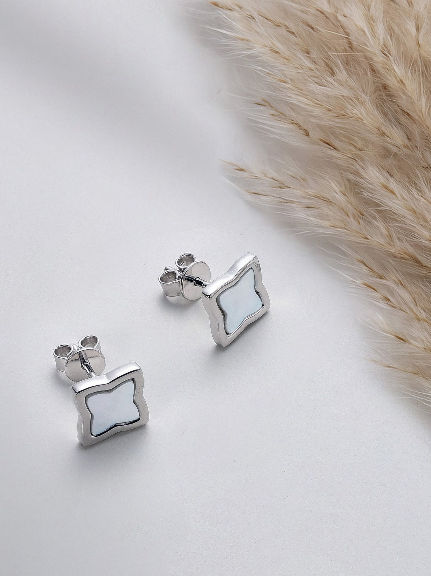 Silver Creia Stud Earrings