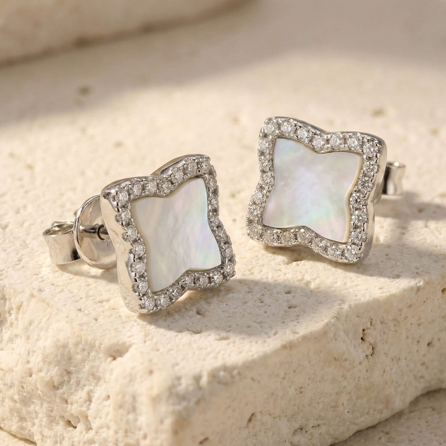 Silver Edea Stud Earrings