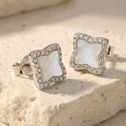 Silver Edea Stud Earrings