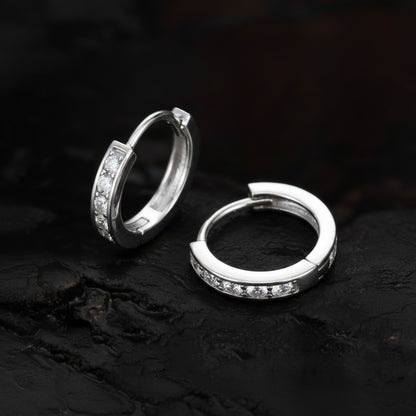 Silver Huggie Earrings
